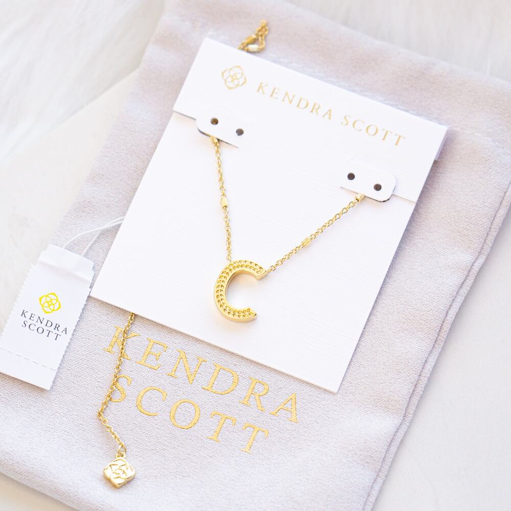 Kendra Scott Letter C Pendant Necklace in Gold